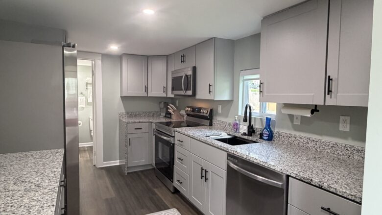 New kitchen fully stocked with everything needed for daily cooking